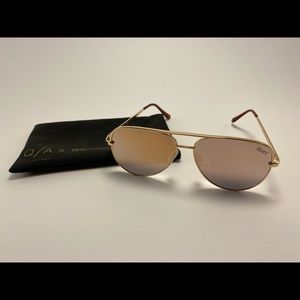Quay x Desi Perkins High Key Gold Sunglasses